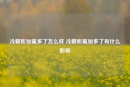 冷藏柜加氟多了怎么样 冷藏柜氟加多了有什么影响