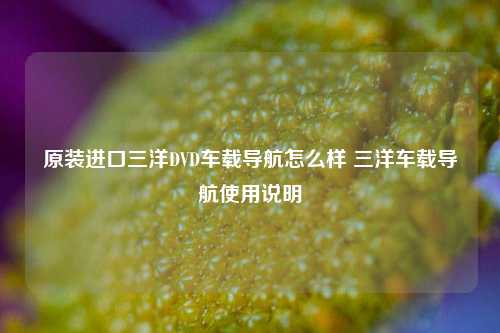 原装进口三洋DVD车载导航怎么样 三洋车载导航使用说明