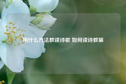 用什么方法教读诗歌 如何读诗教案