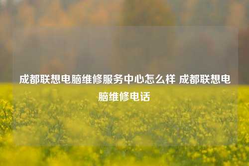 成都联想电脑维修服务中心怎么样 成都联想电脑维修电话