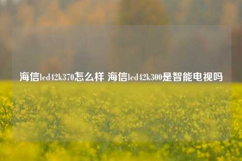 海信led42k370怎么样 海信led42k300是智能电视吗