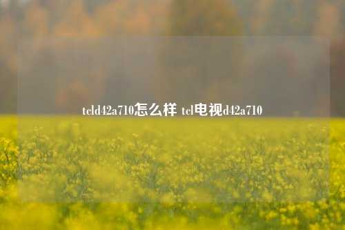 tcld42a710怎么样 tcl电视d42a710