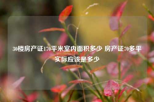 30楼房产证170平米室内面积多少 房产证70多平实际应该是多少