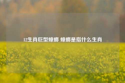 12生肖巨型蟑螂 蟑螂是指什么生肖