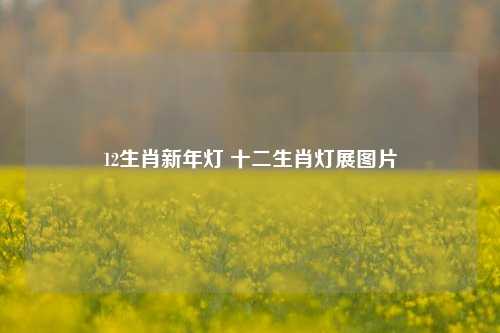 12生肖新年灯 十二生肖灯展图片