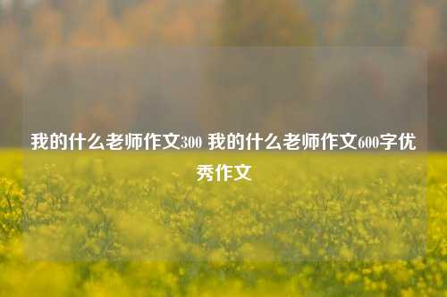 我的什么老师作文300 我的什么老师作文600字优秀作文