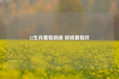 12生肖葡萄铜镜 铜镜葡萄纹