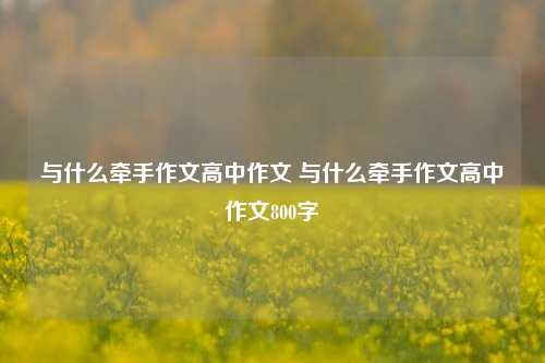 与什么牵手作文高中作文 与什么牵手作文高中作文800字